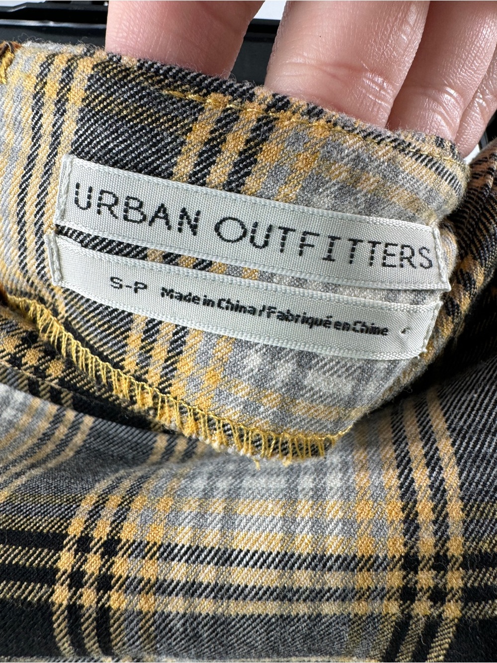 Urban Outfitters Yellow Black Plaid Mini Skirt – Women's Small - Picture 5 of 6
